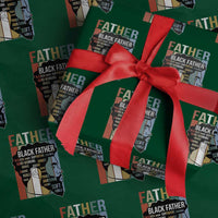 African American Black Father Wrapping Paper Roll Fathers Day Juneteenth
