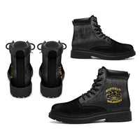 African American Buffalo Soldier All Season Boots We Can We Will - Black - Wonder Print Shop