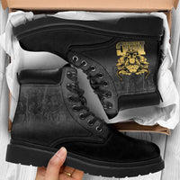 African American Buffalo Soldier All Season Boots We Can We Will - Black - Wonder Print Shop