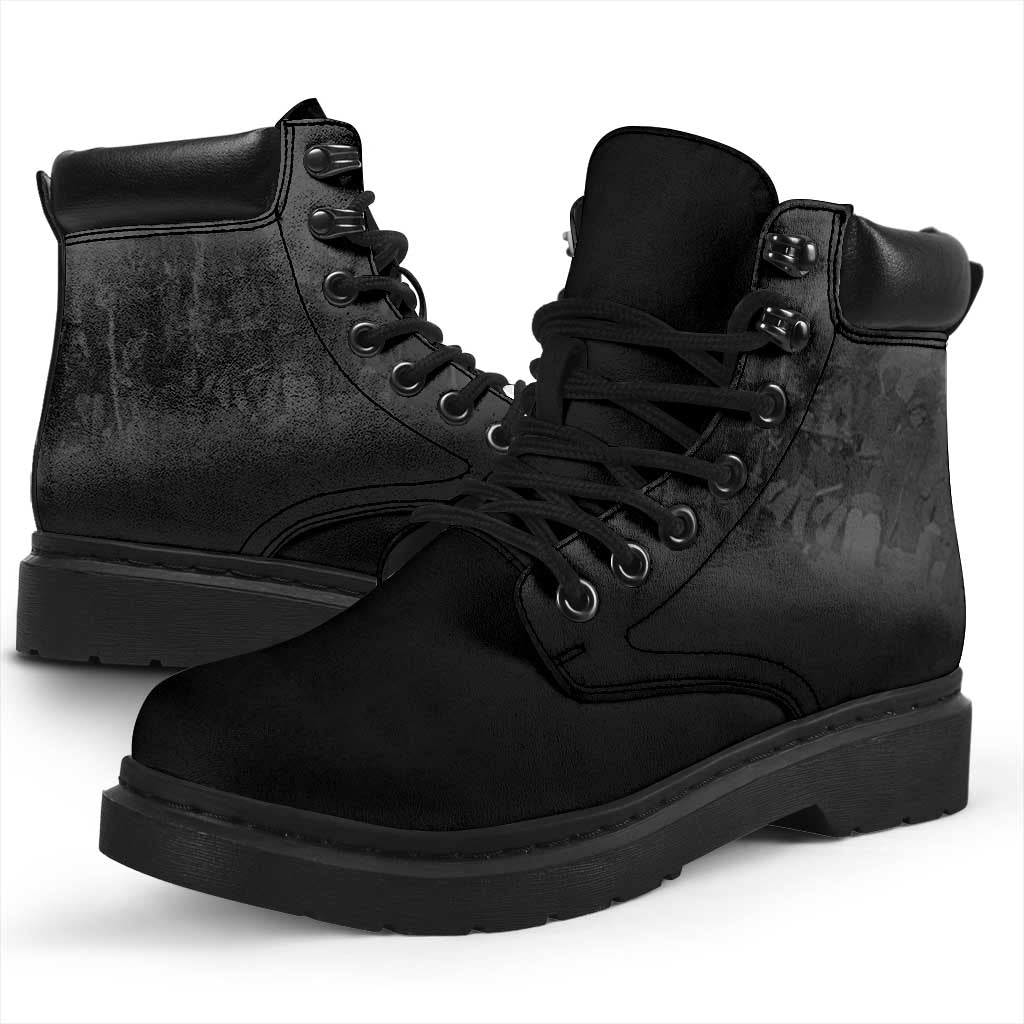 African American Buffalo Soldier All Season Boots We Can We Will - Black - Wonder Print Shop