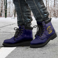 African American Buffalo Soldier All Season Boots We Can We Will - Navy Blue - Wonder Print Shop