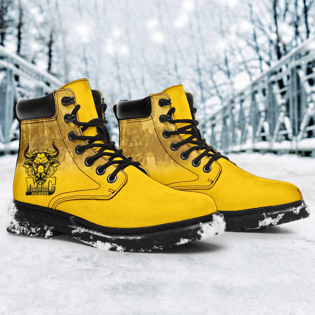 African American Buffalo Soldier All Season Boots We Can We Will - Yellow - Wonder Print Shop