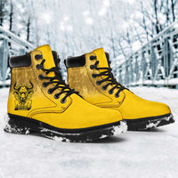 African American Buffalo Soldier All Season Boots We Can We Will - Yellow - Wonder Print Shop