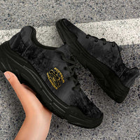 African American Buffalo Soldier Chunky Sneakers We Can We Will - Black - Wonder Print Shop