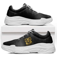 African American Buffalo Soldier Chunky Sneakers We Can We Will - Black - Wonder Print Shop