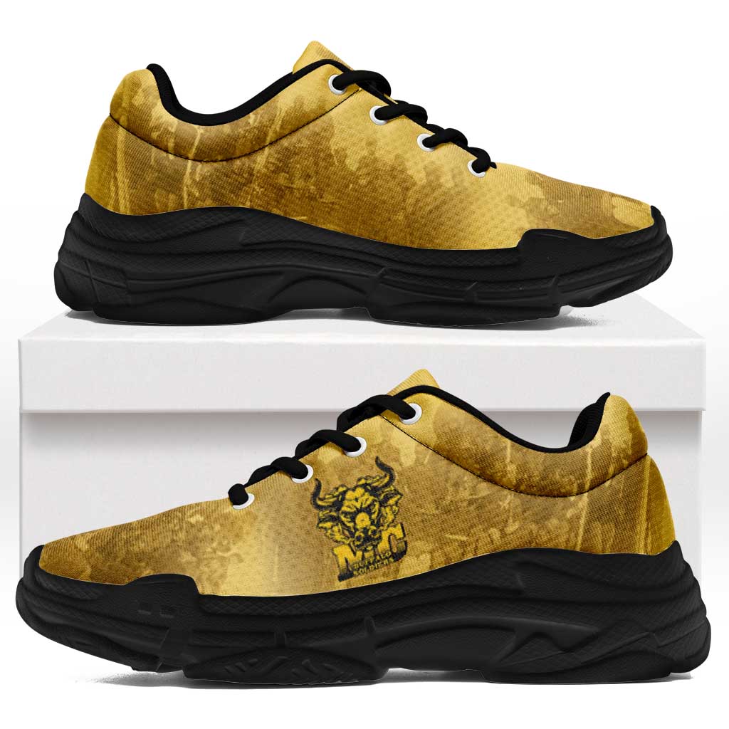African American Buffalo Soldier Chunky Sneakers We Can We Will - Yellow - Wonder Print Shop