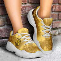 African American Buffalo Soldier Chunky Sneakers We Can We Will - Yellow - Wonder Print Shop