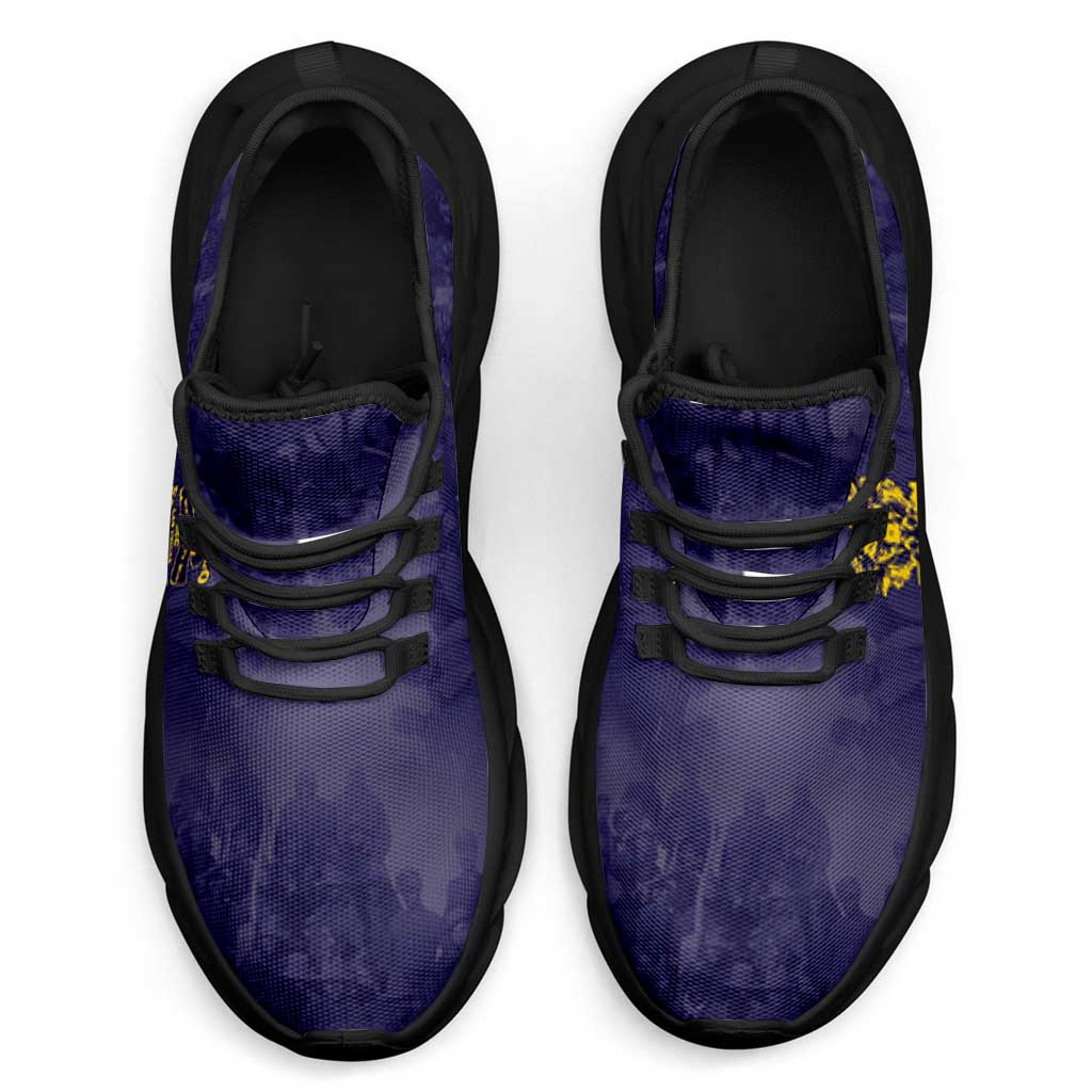 African American Buffalo Soldier Clunky Sneakers We Can We Will - Navy Blue - Wonder Print Shop