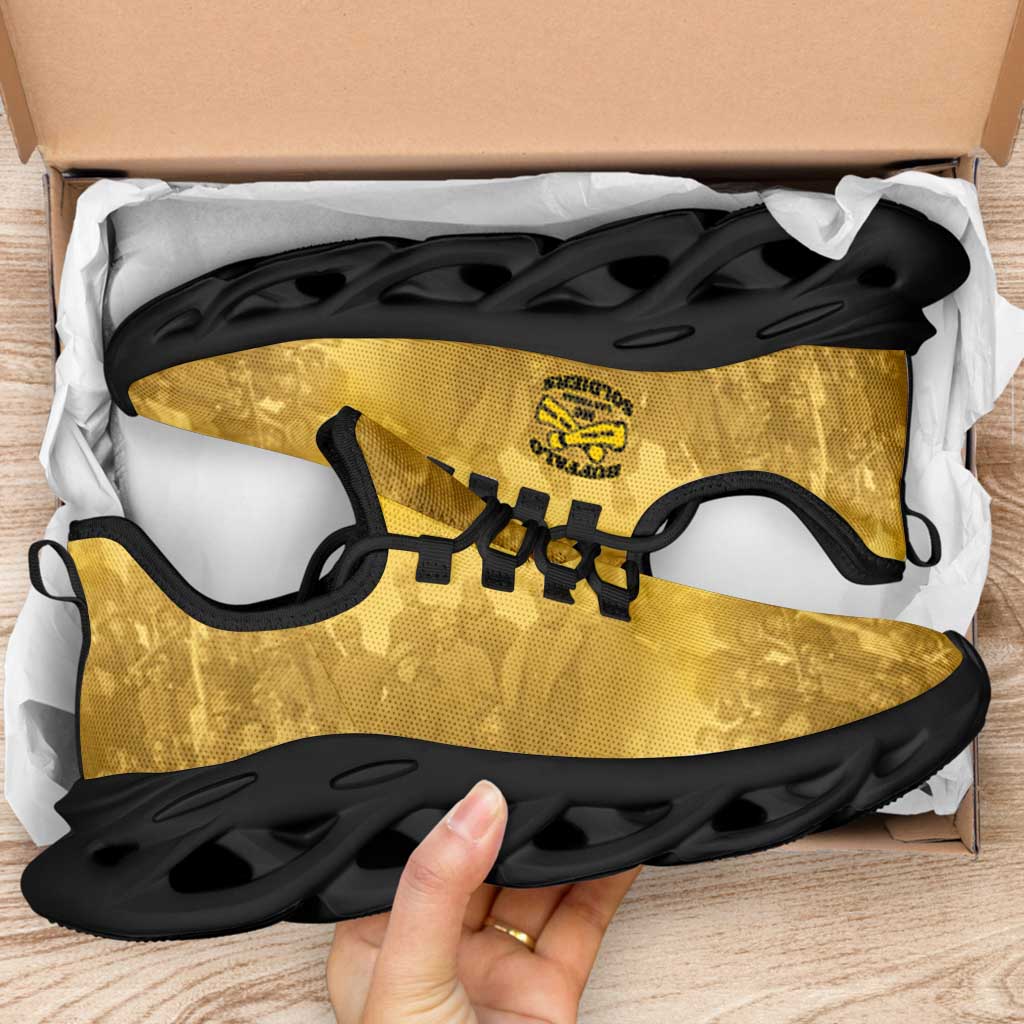African American Buffalo Soldier Clunky Sneakers We Can We Will - Yellow - Wonder Print Shop