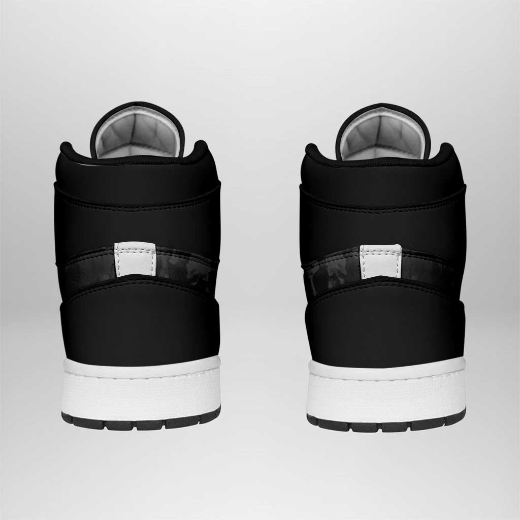 African American Buffalo Soldier High Sneakers AJ1 We Can We Will - Black - Wonder Print Shop