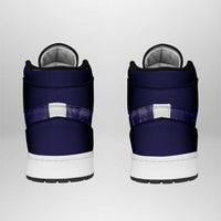 African American Buffalo Soldier High Sneakers AJ1 We Can We Will - Navy Blue - Wonder Print Shop