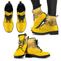 African American Buffalo Soldier Leather Boots We Can We Will - Yellow - Wonder Print Shop