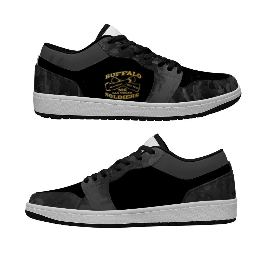 African American Buffalo Soldier Low Sneakers We Can We Will - Black - Wonder Print Shop