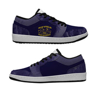 African American Buffalo Soldier Low Sneakers We Can We Will - Navy Blue - Wonder Print Shop