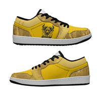 African American Buffalo Soldier Low Sneakers We Can We Will - Yellow LT15