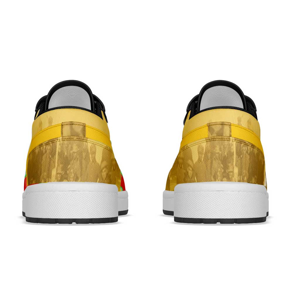 African American Buffalo Soldier Low Sneakers We Can We Will - Yellow - Wonder Print Shop