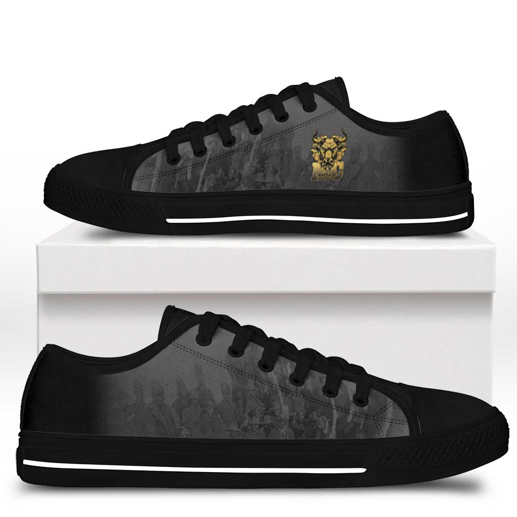 African American Buffalo Soldier Low Top Shoes We Can We Will - Black - Wonder Print Shop