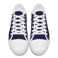 African American Buffalo Soldier Low Top Shoes We Can We Will - Navy Blue - Wonder Print Shop
