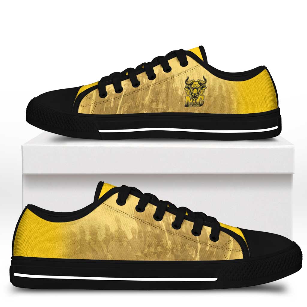 African American Buffalo Soldier Low Top Shoes We Can We Will - Yellow - Wonder Print Shop