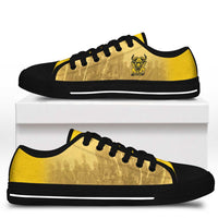 African American Buffalo Soldier Low Top Shoes We Can We Will - Yellow - Wonder Print Shop