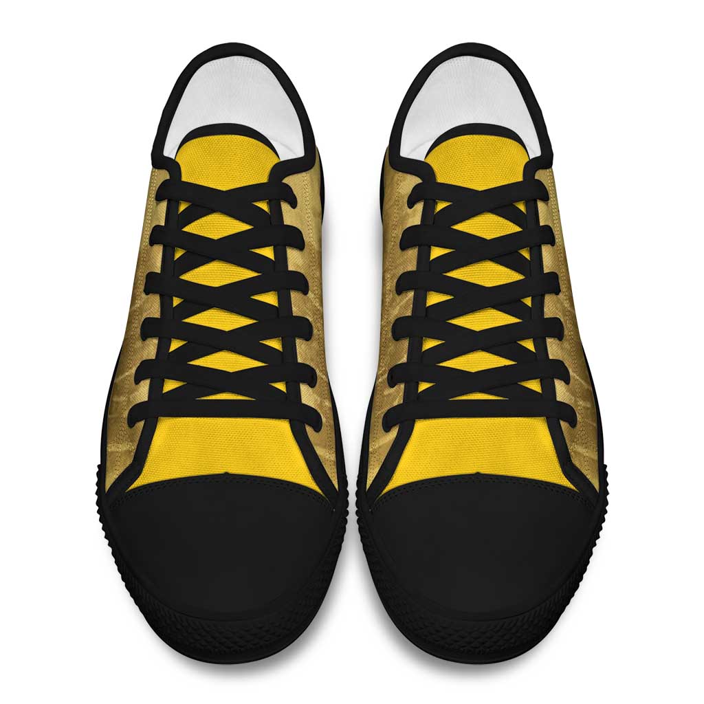 African American Buffalo Soldier Low Top Shoes We Can We Will - Yellow - Wonder Print Shop