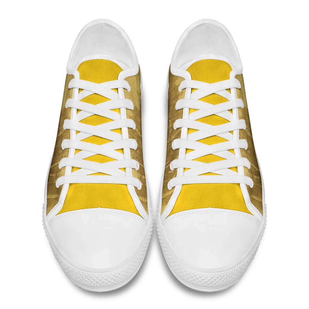 African American Buffalo Soldier Low Top Shoes We Can We Will - Yellow - Wonder Print Shop