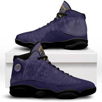 African American Buffalo Soldier Sneakers J13 We Can We Will - Navy Blue - Wonder Print Shop