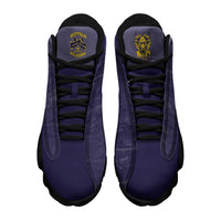 African American Buffalo Soldier Sneakers J13 We Can We Will - Navy Blue - Wonder Print Shop