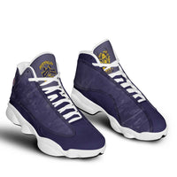 African American Buffalo Soldier Sneakers J13 We Can We Will - Navy Blue - Wonder Print Shop
