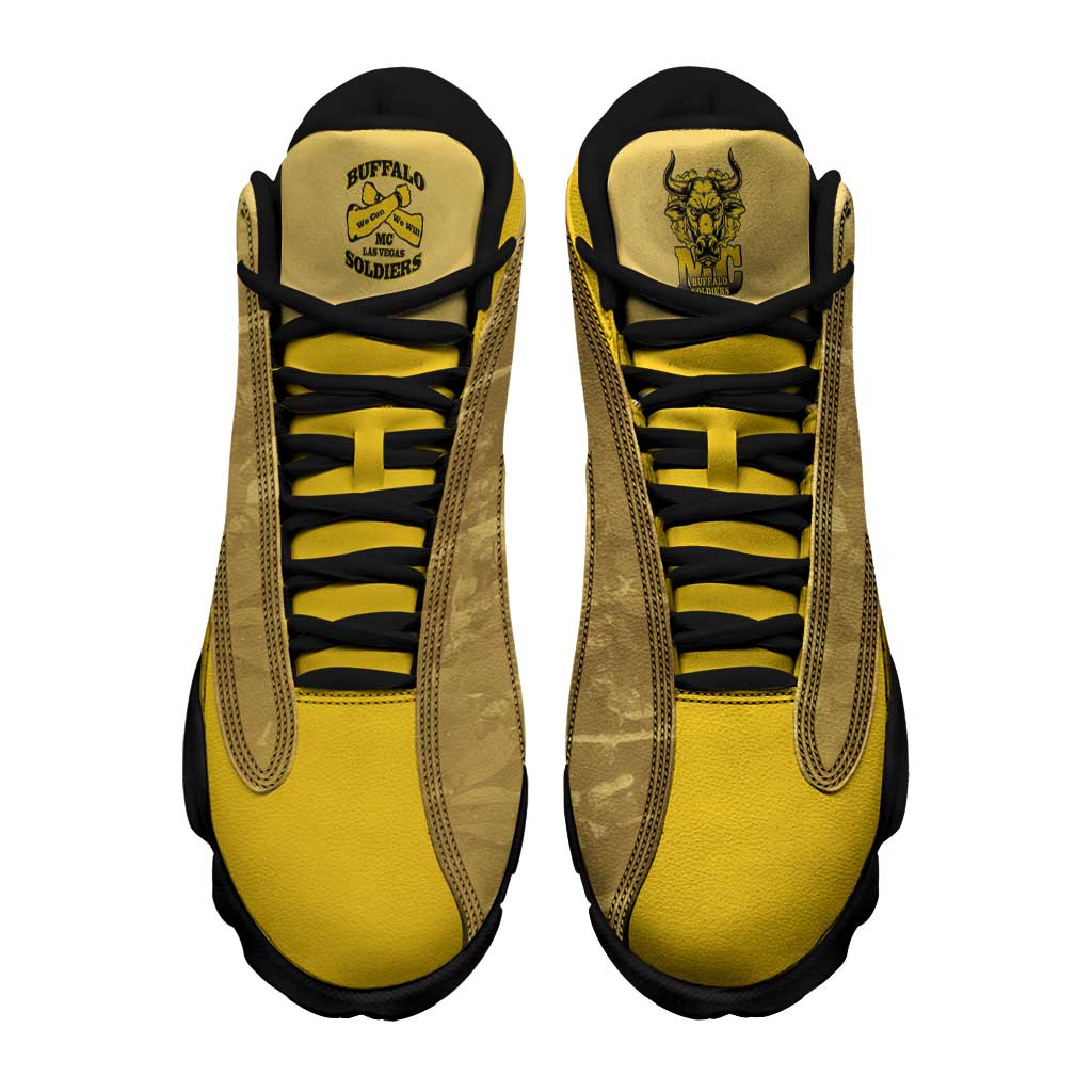 African American Buffalo Soldier Sneakers J13 We Can We Will - Yellow - Wonder Print Shop