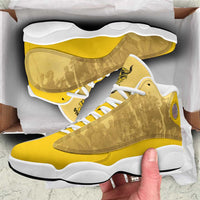 African American Buffalo Soldier Sneakers J13 We Can We Will - Yellow - Wonder Print Shop