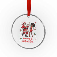 African American Christmas Crystal Glass Ornament Funny Dancing Black Santa And Mrs Claus Merry And Melanated - Wonder Print Shop