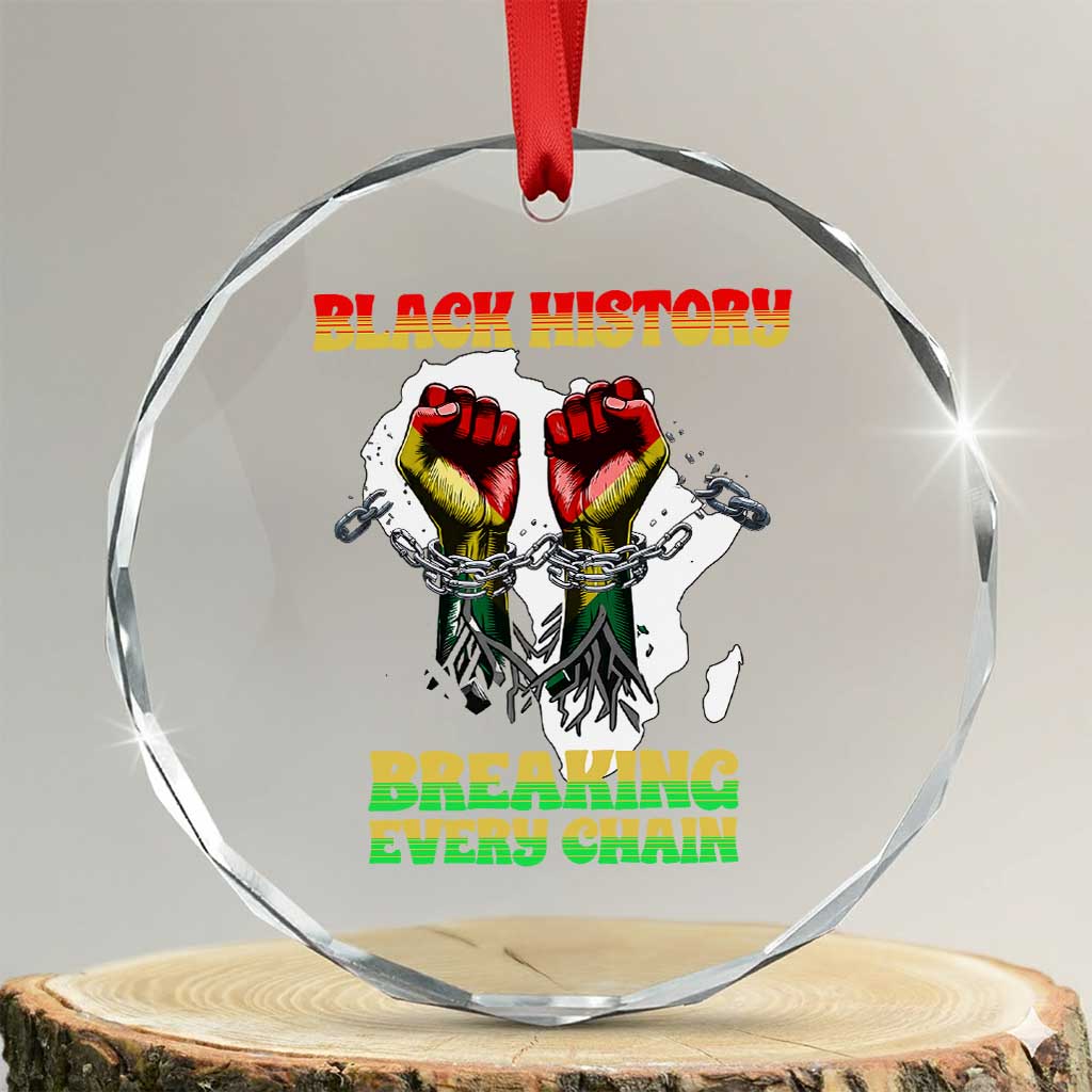 African American Civil Rights Gift Crystal Glass Ornament Breaking Every Chain - Wonder Print Shop