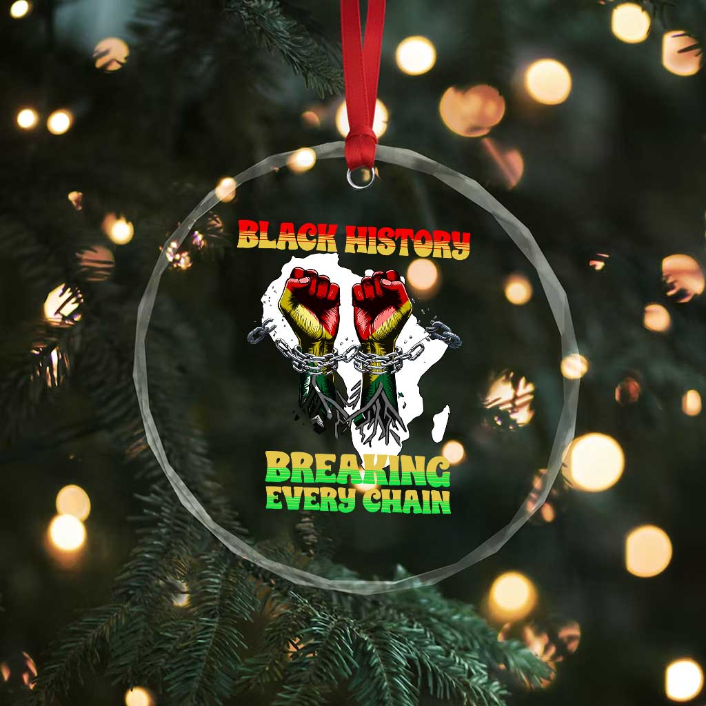 African American Civil Rights Gift Crystal Glass Ornament Breaking Every Chain - Wonder Print Shop