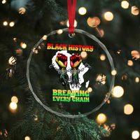 African American Civil Rights Gift Crystal Glass Ornament Breaking Every Chain - Wonder Print Shop