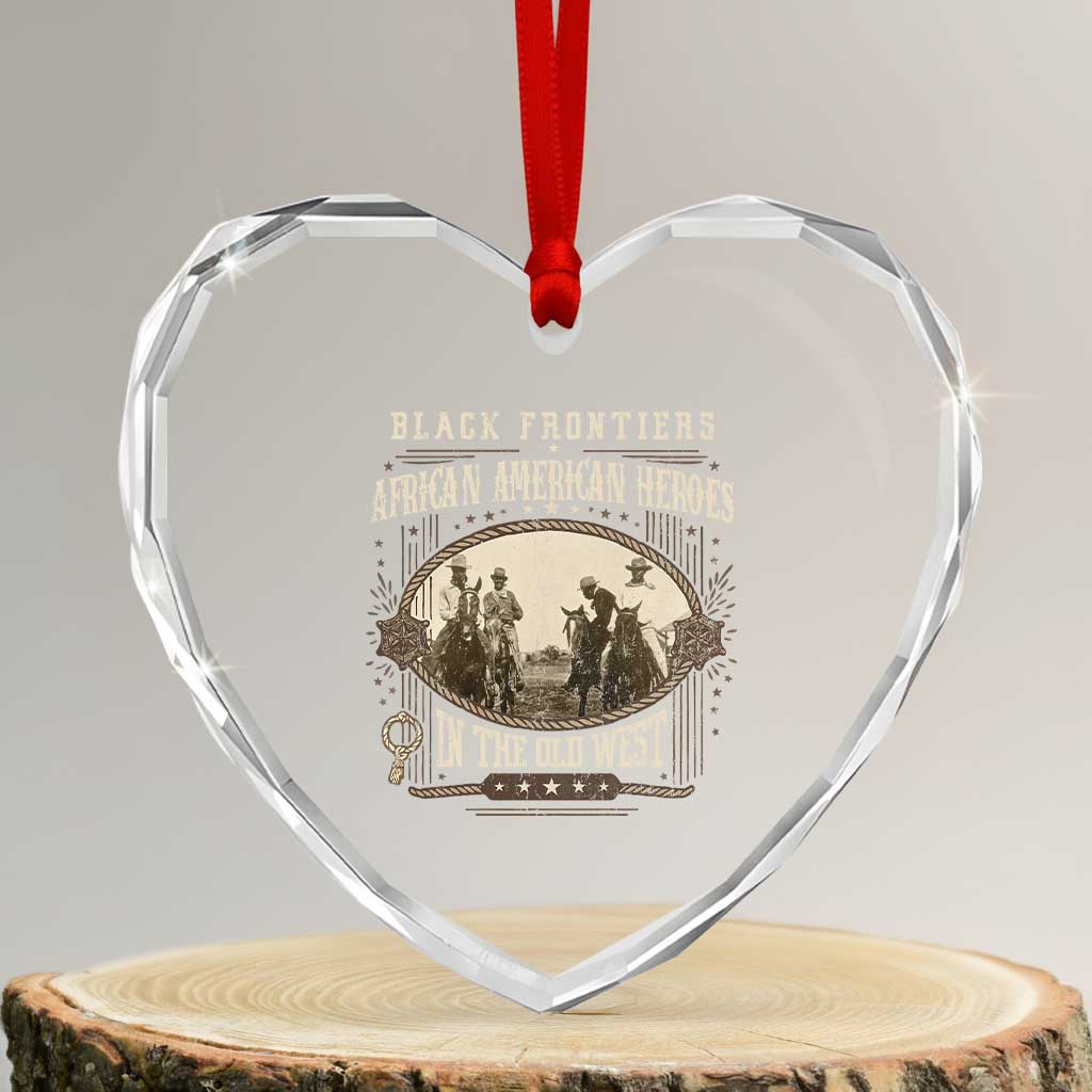 African American Cowboy Heart Crystal Glass Ornament Black Frontiers African American Heroes In The Old West