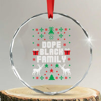 African American Family Crystal Glass Ornament Dope Black Family Matching Ugly Christmas TS10