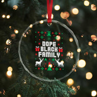 African American Family Crystal Glass Ornament Dope Black Family Matching Ugly Christmas TS10