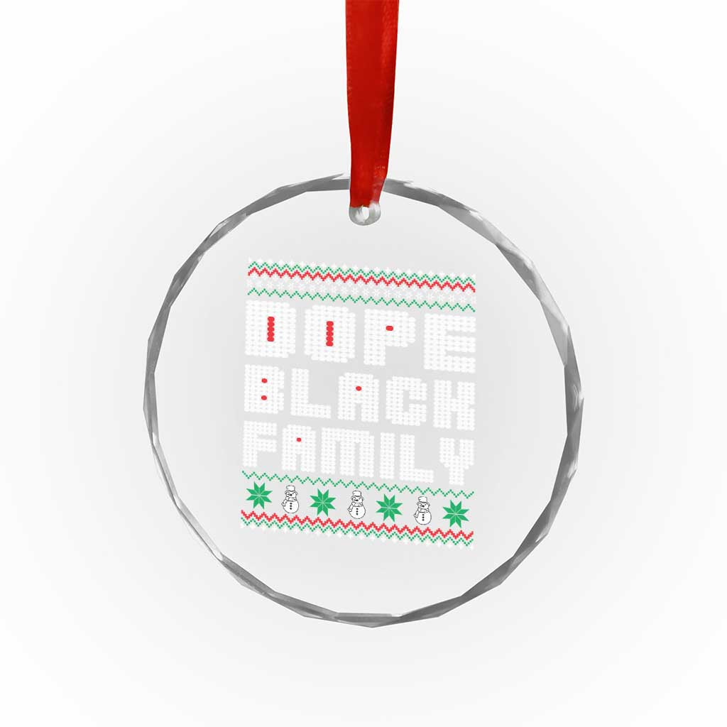 African American Family Crystal Glass Ornament Dope Black Family Matching Ugly Xmas TS10