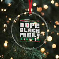 African American Family Crystal Glass Ornament Dope Black Family Matching Ugly Xmas TS10