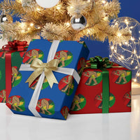 African American Holiday Gift Wrapping Paper Roll Retro Sunset Bigfoot With Kwanzaa Candle - Wonder Print Shop