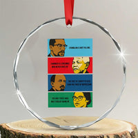 African American Leaders History Quote Gift Crystal Glass Ornament