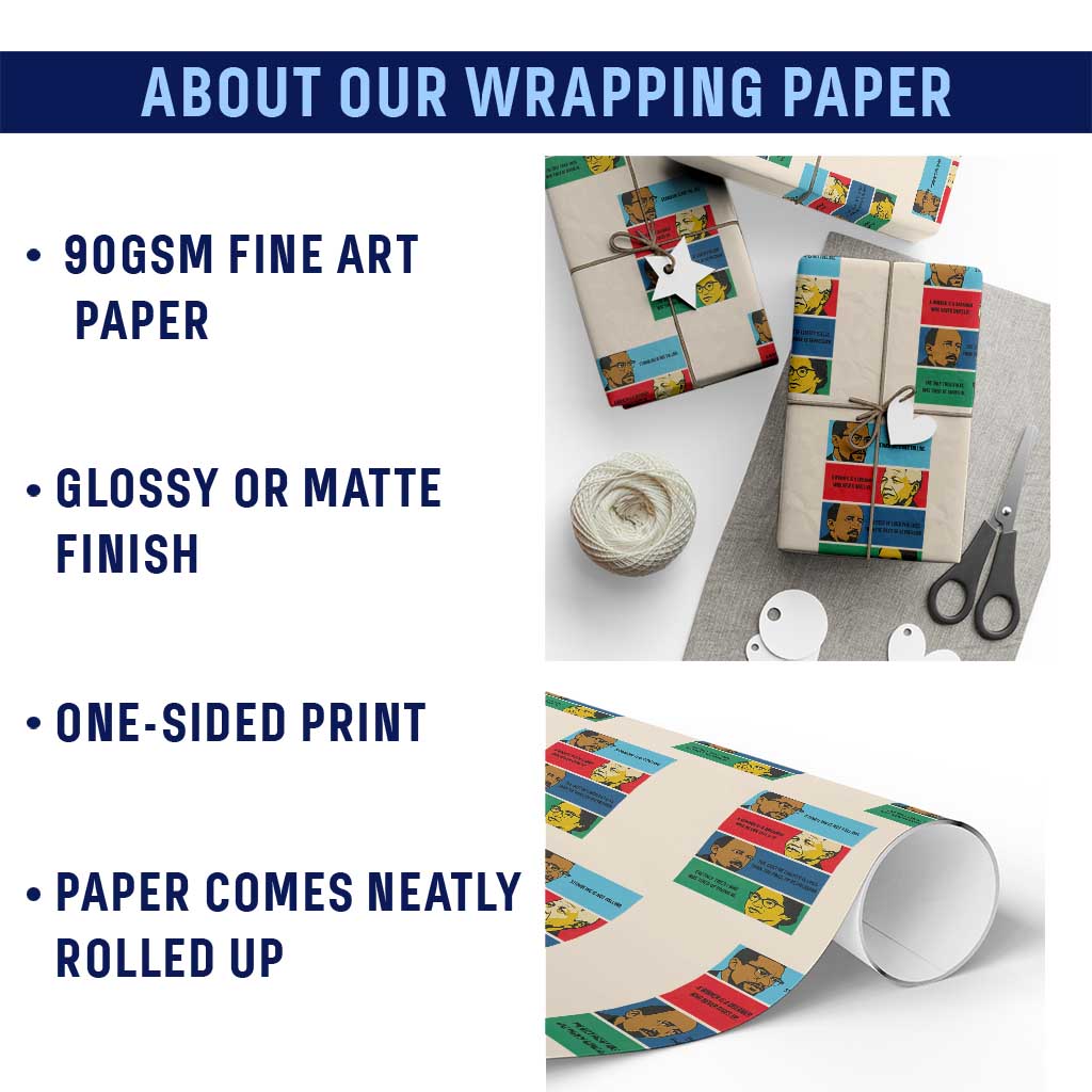 African American Leaders History Quote Gift Wrapping Paper Roll
