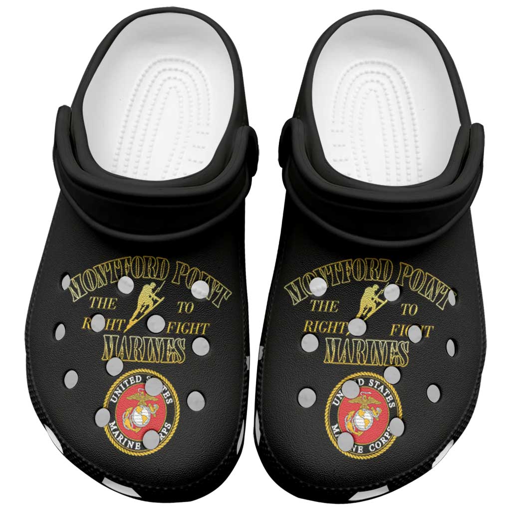 African American Marine Corps Legacy Clogs Shoes Montford Point Heritage Black - Wonder Print Shop