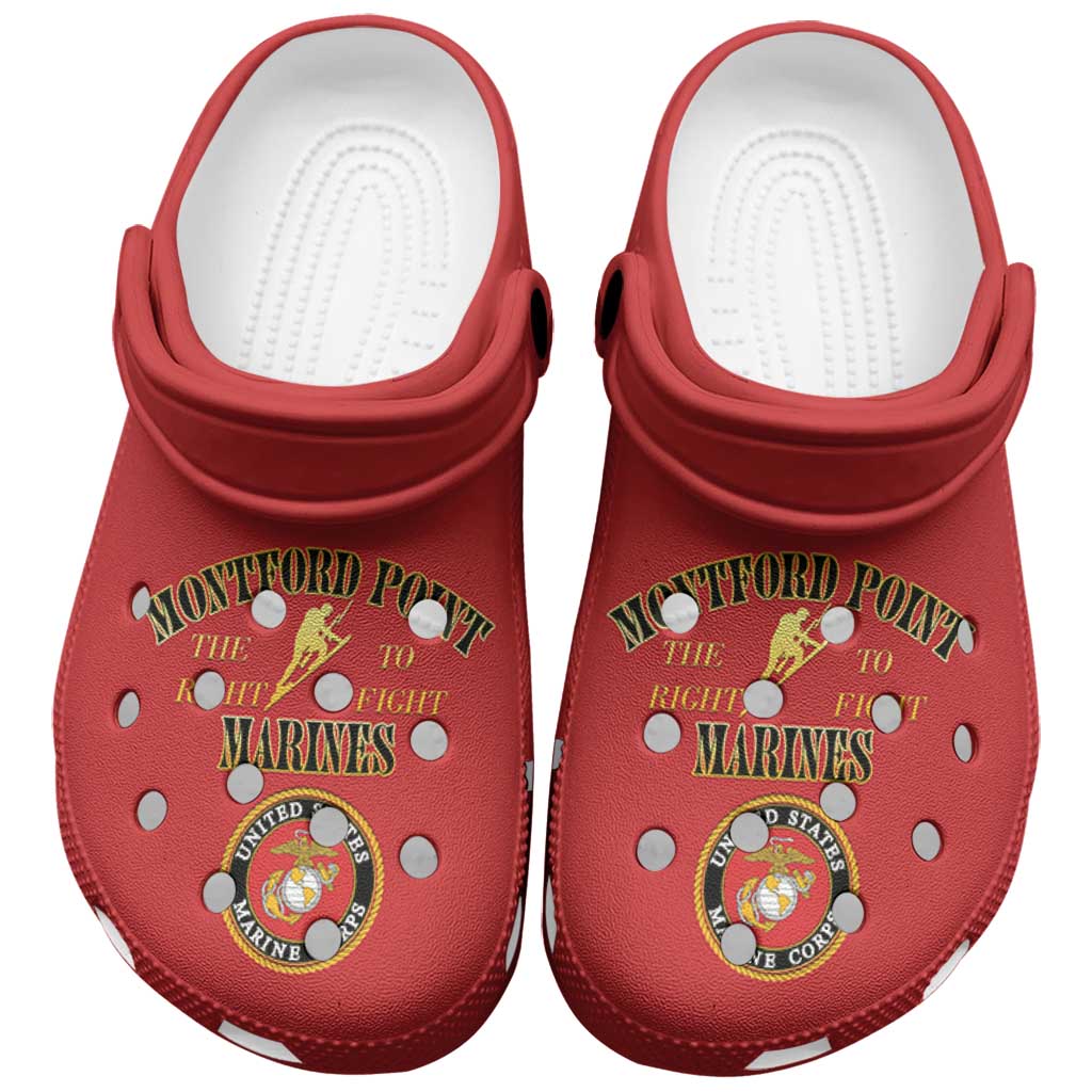 African American Marine Corps Legacy Clogs Shoes Montford Point Heritage Red - Wonder Print Shop