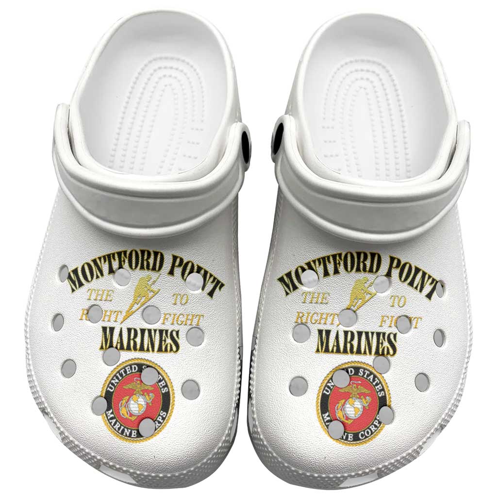 African American Marine Corps Legacy Clogs Shoes Montford Point Heritage White - Wonder Print Shop