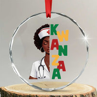African American Nurse Crystal Glass Ornament Joyful Kwanzaa Celebration Gift - Wonder Print Shop