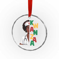African American Nurse Crystal Glass Ornament Joyful Kwanzaa Celebration Gift - Wonder Print Shop