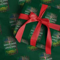 African American Pride Wrapping Paper Roll American Grown With African Roots African American Flag Tree