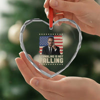 African American Pride Gift Heart Crystal Glass Ornament Malcolm X TS12